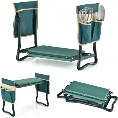 Tabouret de Jardin Costway 2 en 1 avec Poches à Outils - Publicité Tabouret de Jardin Costway 2 en 1 avec Poches à Outils - Publicité