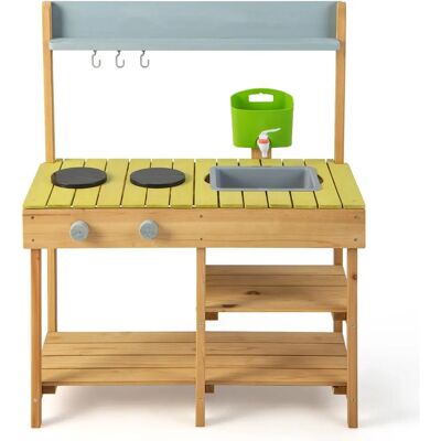 Ensemble de Cuisine en Bois pour Enfants - Réservoir d'Eau & Crochets - Publicité Ensemble de Cuisine en Bois pour Enfants - Réservoir d'Eau & Crochets - Publicité