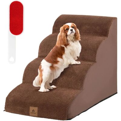COSTWAY Modelo Rampa para Perros de Espuma 4 Niveles - Ayuda para Mascotas COSTWAY Modelo Rampa para Perros de Espuma 4 Niveles - Ayuda para Mascotas