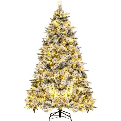 RELAX4LIFE Sapin de Noël enneigé 140/180 cm - LED - montage facile - Publicité RELAX4LIFE Sapin de Noël enneigé 140/180 cm - LED - montage facile - Publicité