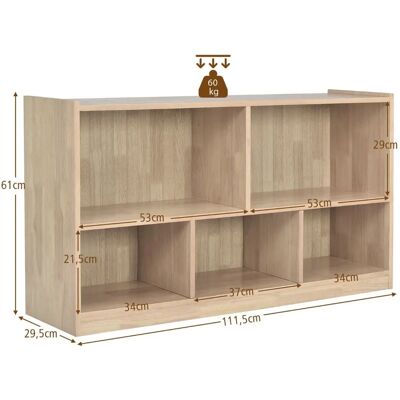 Costway - 5‑Sektionen Würfelkern - Bücherregal Costway - 5‑Sektionen Würfelkern - Bücherregal