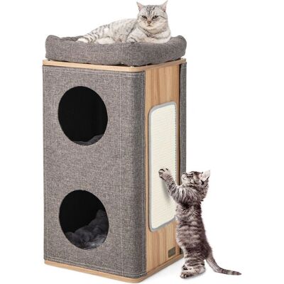 Costway Katten Toren - Meerlaagse Activiteitencentrum met Krabpaal Costway Katten Toren - Meerlaagse Activiteitencentrum met Krabpaal
