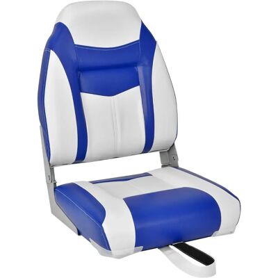 Costway - HighBack Boat Seat - Blue-White Costway - HighBack Boat Seat - Blue-White