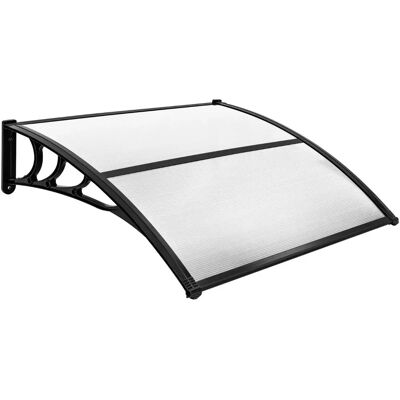 Costway Auvent en polycarbonate gris 122x99cm - Auvent - Publicité Costway Auvent en polycarbonate gris 122x99cm - Auvent - Publicité
