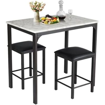 COSTWAY Conjunto de Mesa y Sillas - Muebles Compactos Modernos COSTWAY Conjunto de Mesa y Sillas - Muebles Compactos Modernos