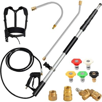 Kit de Extensión Telescópica COSTWAY 550 cm para Hidrolavadoras - 5 Boquillas Kit de Extensión Telescópica COSTWAY 550 cm para Hidrolavadoras - 5 Boquillas