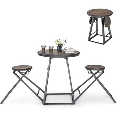 Ensemble de Table de Bar Pliable Moderne pour Petits Espaces - Publicité Ensemble de Table de Bar Pliable Moderne pour Petits Espaces - Publicité