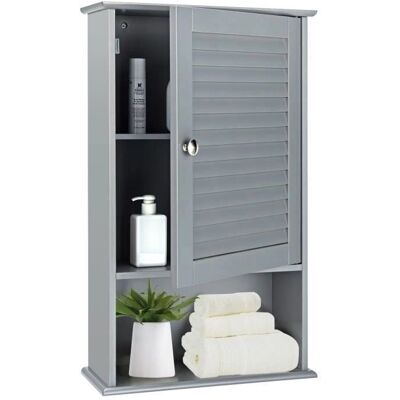 Armario de Baño de Pared Costway con Estantes - Gris Armario de Baño de Pared Costway con Estantes - Gris