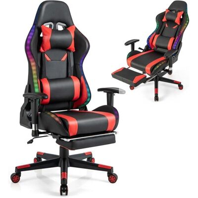 COSTWAY - RGB Chair - Retráctil - Reposabrazos 2D - Gaming Chair COSTWAY - RGB Chair - Retráctil - Reposabrazos 2D - Gaming Chair