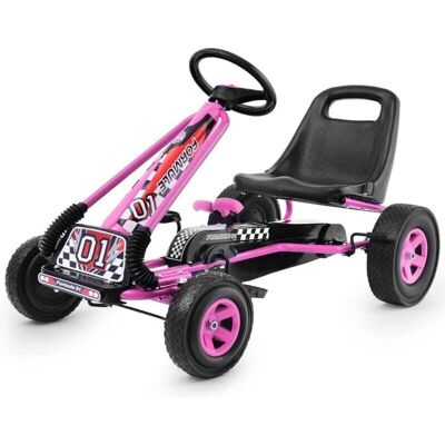 Costway Kart à Pédales - Siège Ajustable, Roues en Caoutchouc, Sécurité Enfant - Publicité Costway Kart à Pédales - Siège Ajustable, Roues en Caoutchouc, Sécurité Enfant - Publicité