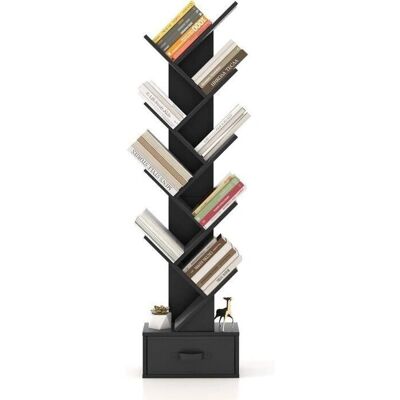 GOPLUS Bibliothèque verticale compacte avec 10 étagères - Bibliothèque - Publicité GOPLUS Bibliothèque verticale compacte avec 10 étagères - Bibliothèque - Publicité