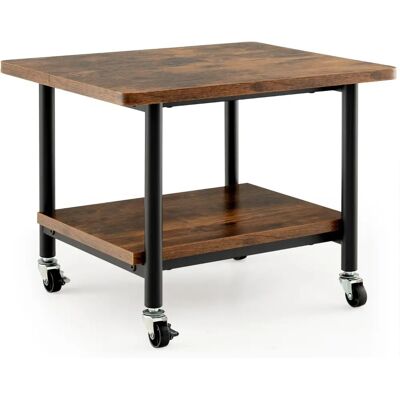 Soporte para impresora Costway con ruedas - Carrito metálico de 2 niveles - 49x40cm Soporte para impresora Costway con ruedas - Carrito metálico de 2 niveles - 49x40cm