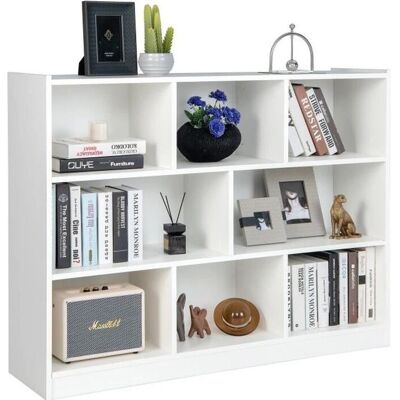 Costway - 8 Cubos - 122 x 32 x 93 cm - Blanco - Bookshelf Costway - 8 Cubos - 122 x 32 x 93 cm - Blanco - Bookshelf