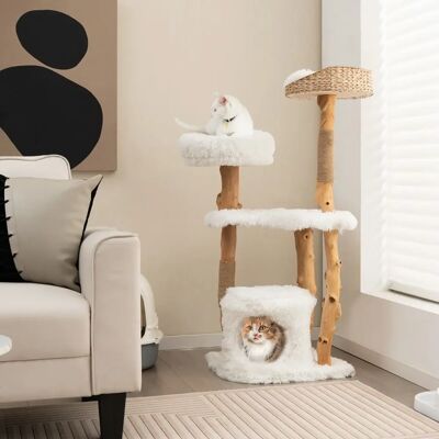Costway - 124 cm - Massivholz - Cat Tree Costway - 124 cm - Massivholz - Cat Tree