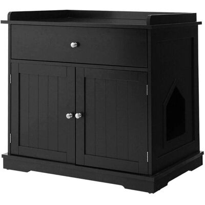 Costway - 3-in-1 Cat House - Czarny - Cat Furniture Costway - 3-in-1 Cat House - Czarny - Cat Furniture
