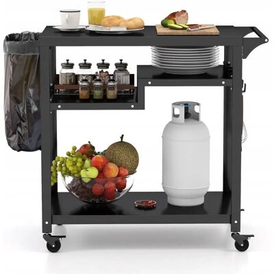Costway - OutdoorGrillCart - 3 Ablagen - 4 feststellbare Räder - Grillwagen Costway - OutdoorGrillCart - 3 Ablagen - 4 feststellbare Räder - Grillwagen