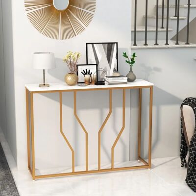Costway - Gold Marble Console - Konsolentafel Costway - Gold Marble Console - Konsolentafel