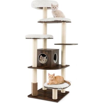 GOPLUS - CatTower - 86.5x86.5x176 - 15 kg - Grattoir pour chat - Publicité GOPLUS - CatTower - 86.5x86.5x176 - 15 kg - Grattoir pour chat - Publicité