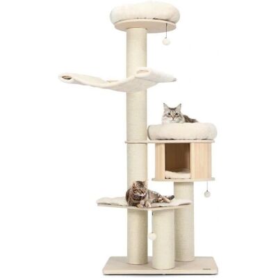 Árbol para Gatos COSTWAY 174cm Múltiples Niveles Sisal Árbol para Gatos COSTWAY 174cm Múltiples Niveles Sisal