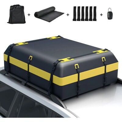 Costway Cofre de Techo 600L Impermeable con 10 correas - Compatible con todos Costway Cofre de Techo 600L Impermeable con 10 correas - Compatible con todos