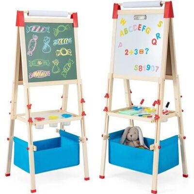 Caballetes de Madera para Niños Costway - Ajustable y Doble Cara Caballetes de Madera para Niños Costway - Ajustable y Doble Cara