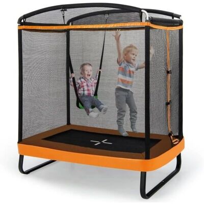 COSTWAY Trampoline et balançoire 2 en 1 pour enfants - Publicité COSTWAY Trampoline et balançoire 2 en 1 pour enfants - Publicité
