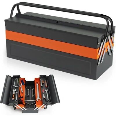 Caja de Herramientas Costway con 5 Bandejas - Organizador de Metal Portátil - 3 Niveles Caja de Herramientas Costway con 5 Bandejas - Organizador de Metal Portátil - 3 Niveles