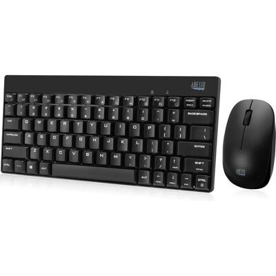 Adesso WKB-1100CB Keyboard - Wireless Mini Keyboard and Mouse Combo Adesso WKB-1100CB Keyboard - Wireless Mini Keyboard and Mouse Combo