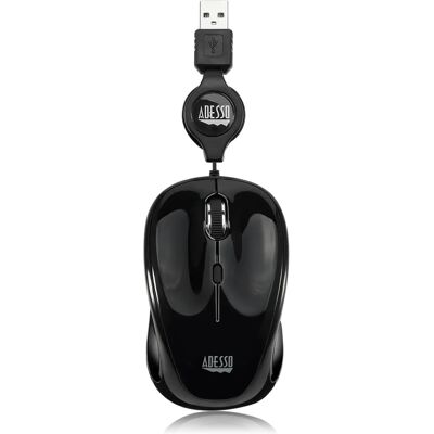 Souris de voyage mini USB Adesso iMouse S8B noir - Souris pour ordinateur - Publicité Souris de voyage mini USB Adesso iMouse S8B noir - Souris pour ordinateur - Publicité