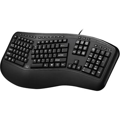Adesso AKB-150UB Schwarze Ergonomische QWERTY US International Tastatur Adesso AKB-150UB Schwarze Ergonomische QWERTY US International Tastatur