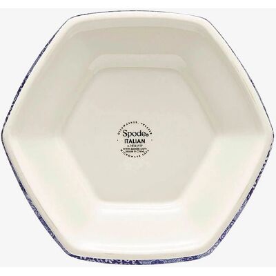 Spode Blå Italiensk Sekskantet Vase - 27cm - Porcelæn Spode Blå Italiensk Sekskantet Vase - 27cm - Porcelæn