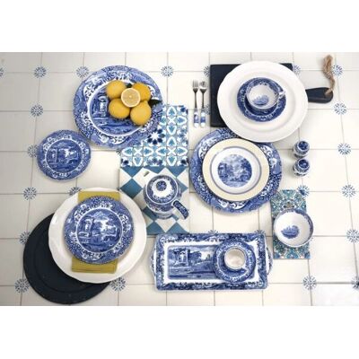Spode Blue Italian Dyp tallerken - 20cm - Dekorativt blått og hvitt - Passer til daglig bruk Spode Blue Italian Dyp tallerken - 20cm - Dekorativt blått og hvitt - Passer til daglig bruk