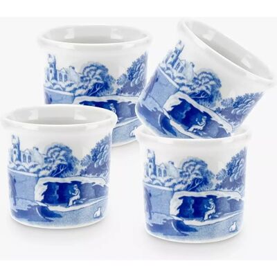 Juegos de 4 tazas para huevos Blue Italian de Spode, Azul/Blanco Juegos de 4 tazas para huevos Blue Italian de Spode, Azul/Blanco