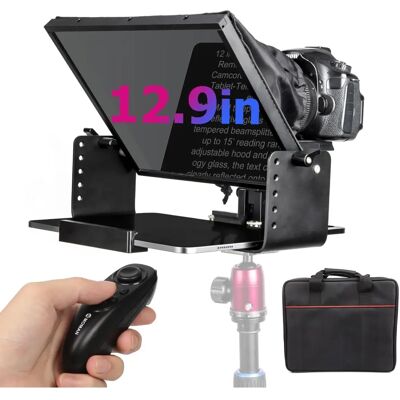 Teleprompter portátil Moman MT12 para DSLR e Smartphone - Tela 12,9" Teleprompter portátil Moman MT12 para DSLR e Smartphone - Tela 12,9"