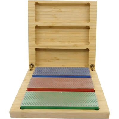 DMT Diamant Slijpset - 15,2 cm, 3 korrelgraden, Houten doos DMT Diamant Slijpset - 15,2 cm, 3 korrelgraden, Houten doos