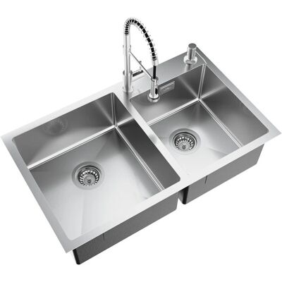 Auralum - 75x45 cm fregadero inoxidable - 304 acero inoxidable - Sink Auralum - 75x45 cm fregadero inoxidable - 304 acero inoxidable - Sink