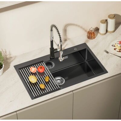 Auralum - Max - 75x45 cm - Fregadero de acero inoxidable Auralum - Max - 75x45 cm - Fregadero de acero inoxidable