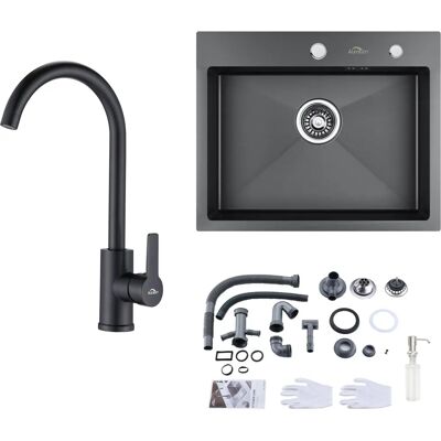 Auralum - Max - 55 × 45 cm - Acero inoxidable - Fregadero Auralum - Max - 55 × 45 cm - Acero inoxidable - Fregadero