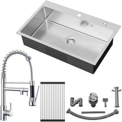 Auralum Max - Acero inoxidable 75x45 cm - Fregadero Auralum Max - Acero inoxidable 75x45 cm - Fregadero