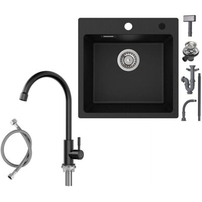 CECIPA - Max - 45×45 cm - Granito negro antracita - Sink CECIPA - Max - 45×45 cm - Granito negro antracita - Sink