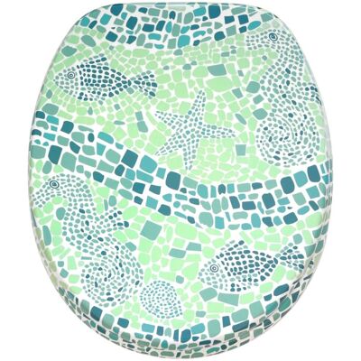Sanilo Mosaic World Green WC-Sitz mit Absenkautomatik - Badezimmer Zubehör Sanilo Mosaic World Green WC-Sitz mit Absenkautomatik - Badezimmer Zubehör
