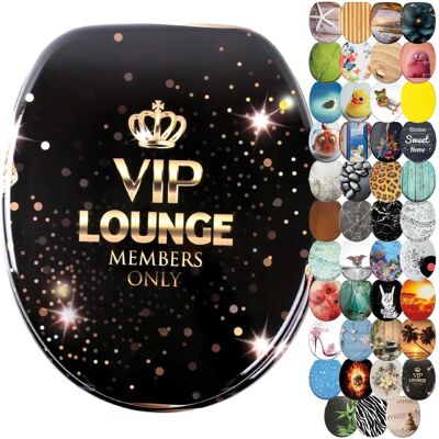 Couvercle de WC VIP Lounge Sanilo - Noir, réglable, support 200kg - Publicité Couvercle de WC VIP Lounge Sanilo - Noir, réglable, support 200kg - Publicité