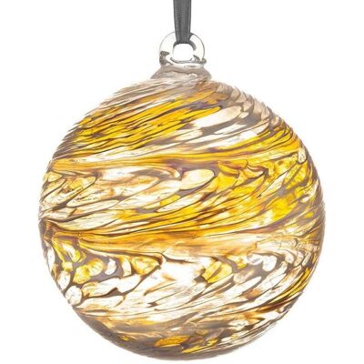 Sienna Glass 10cm Pastel Gold Friendship Ball - Glass Friendship Ball Sienna Glass 10cm Pastel Gold Friendship Ball - Glass Friendship Ball