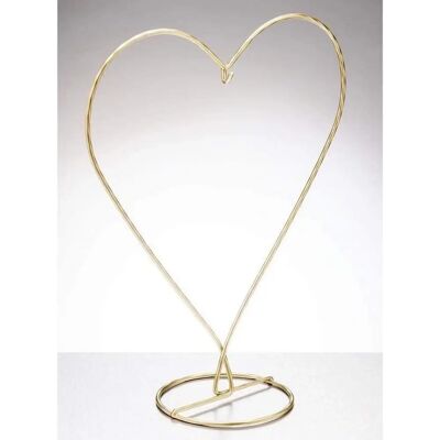 Sienna Glass Heart Display Stand - Gold - Display Stand for 8cm & 10cm Balls & Hearts Sienna Glass Heart Display Stand - Gold - Display Stand for 8cm & 10cm Balls & Hearts