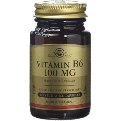 Solgar - Vitamin B6 100 mg - Veg caps - 100 - Supplement Solgar - Vitamin B6 100 mg - Veg caps - 100 - Supplement