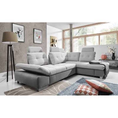 Fun Moebel - REMON XL - Grau - Ottomane Rechts - Sofa Bett Fun Moebel - REMON XL - Grau - Ottomane Rechts - Sofa Bett