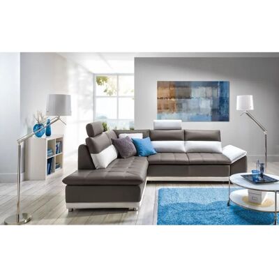 Fun Moebel - MONDI - Braun - Ottomane Links - Schlafsofa Fun Moebel - MONDI - Braun - Ottomane Links - Schlafsofa