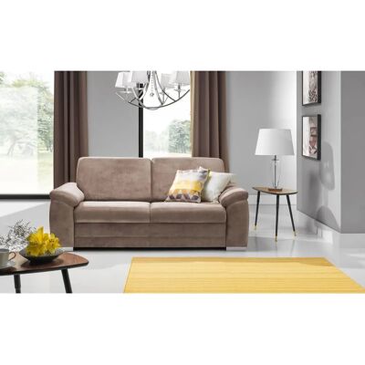 Fun Moebel - VINZENT - Taupe - Polyesterstoff - Sofa Fun Moebel - VINZENT - Taupe - Polyesterstoff - Sofa