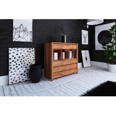 Fun Möbel - MAISON - Eiche massiv - 115x112x45 cm - Highboard Fun Möbel - MAISON - Eiche massiv - 115x112x45 cm - Highboard