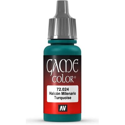Vallejo - 72.024 - Turquoise - 17 ml - Game Color - Peinture acrylique - Publicité Vallejo - 72.024 - Turquoise - 17 ml - Game Color - Peinture acrylique - Publicité